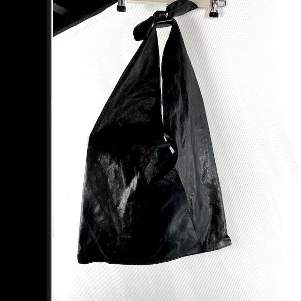 Genuine Leather Bindle Hobo Bag - Picture 2 of 13